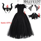 Evil Queen Black Tutu Dress – Halloween Villain - thumbnail 9