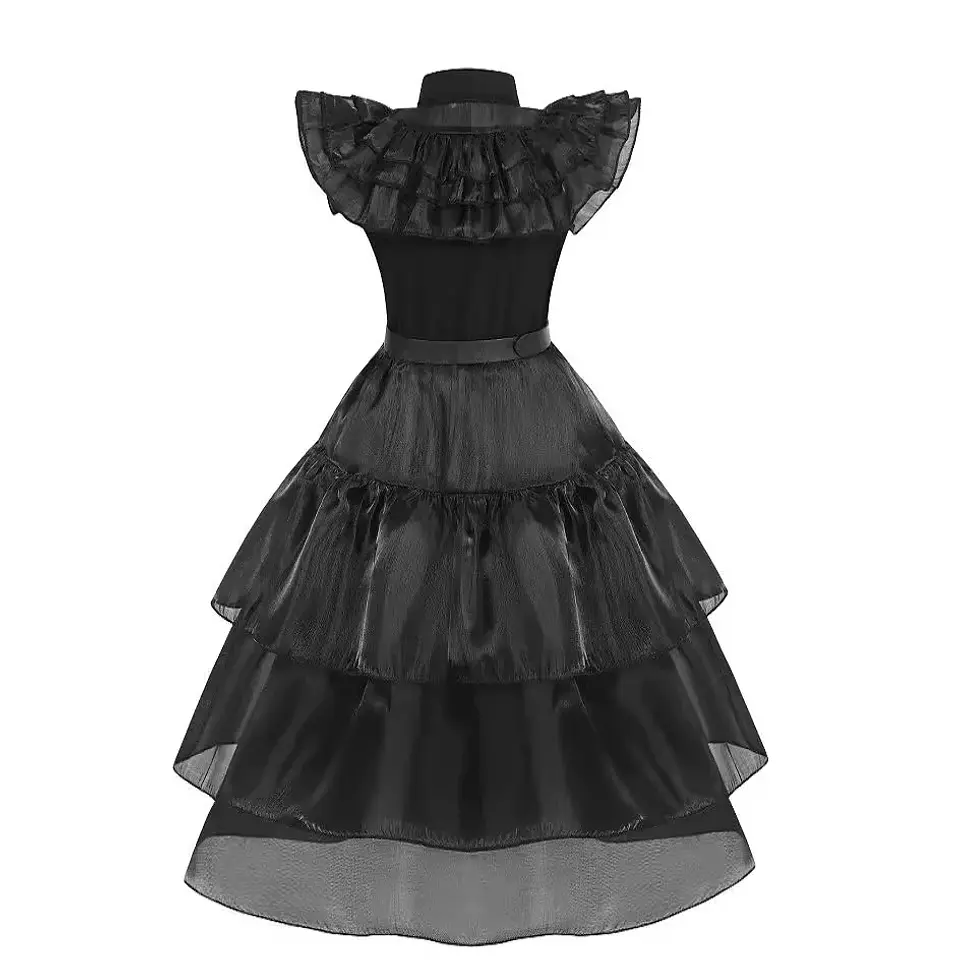 Black Gothic Costume Dress – Girls Halloween 4