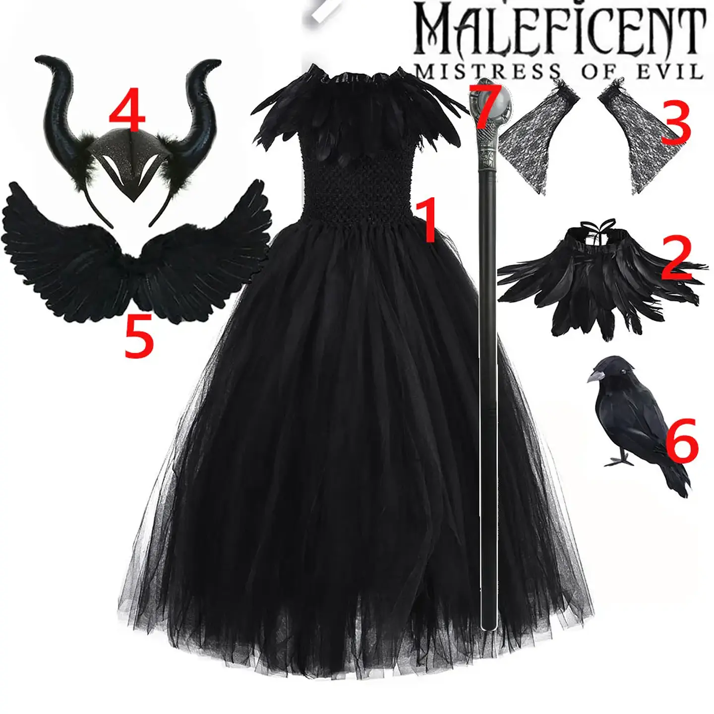 Evil Queen Black Tutu Dress – Halloween Villain 10