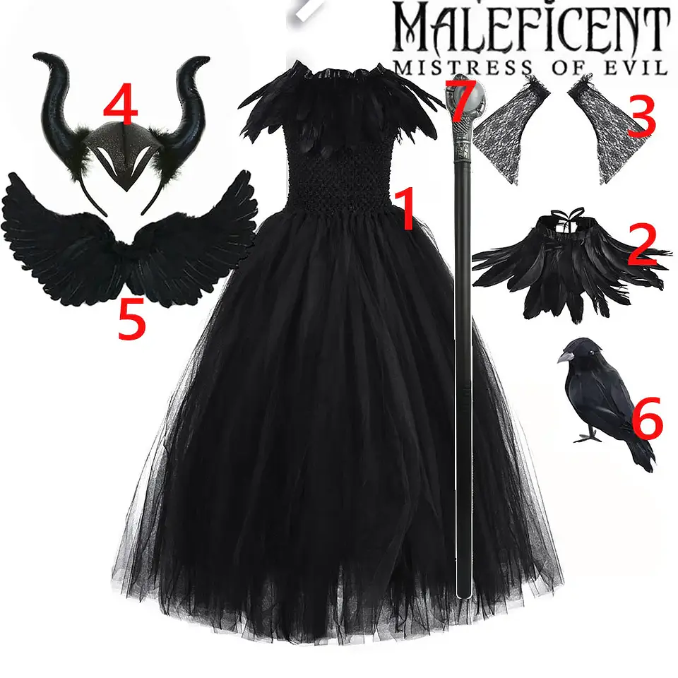 Evil Queen Black Tutu Dress – Halloween Villain 10