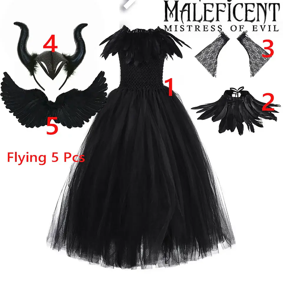 Evil Queen Black Tutu Dress – Halloween Villain 11