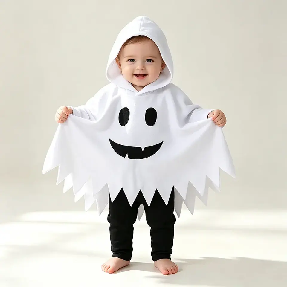 Baby Ghost Hooded Cape – Halloween Poncho 12