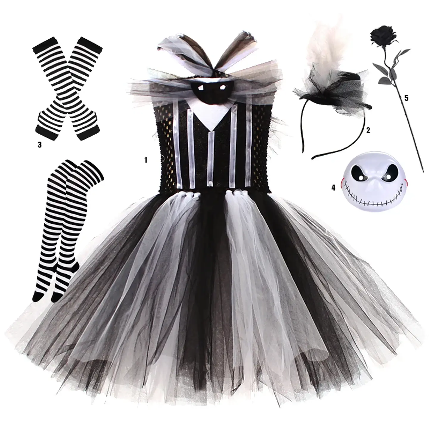 Tutu Dress Halloween Cosplay Costume – Girls 12