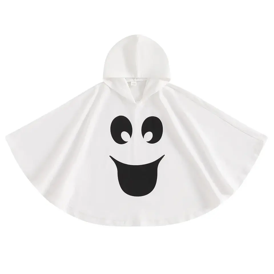 Ghost Print Hooded Cape Costume – Kids Halloween 16