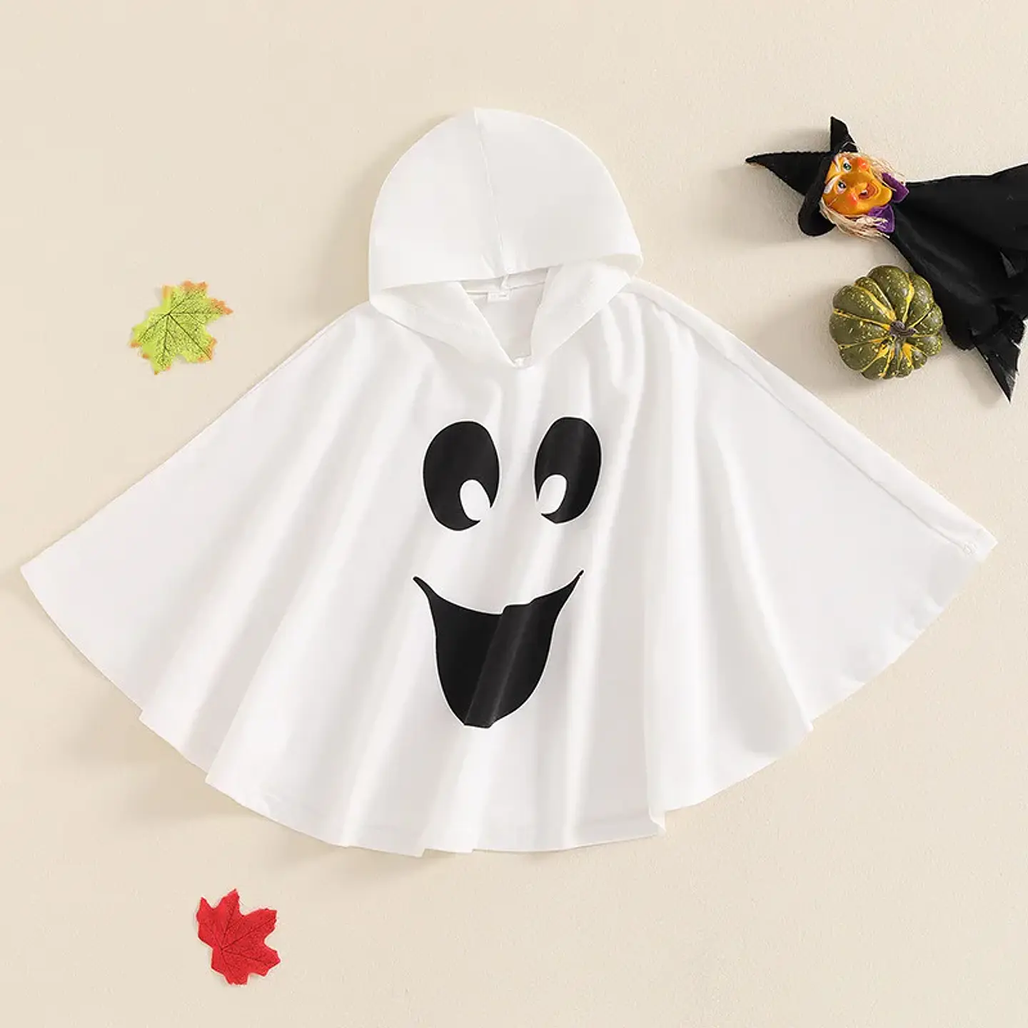 Ghost Print Hooded Cape Costume – Kids Halloween 17