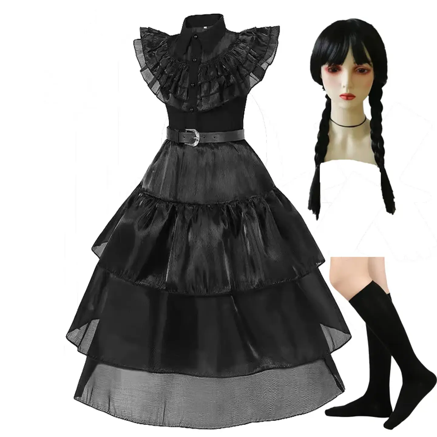 Black Gothic Costume Dress – Girls Halloween 7