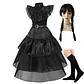Black Gothic Costume Dress – Girls Halloween - thumbnail 7