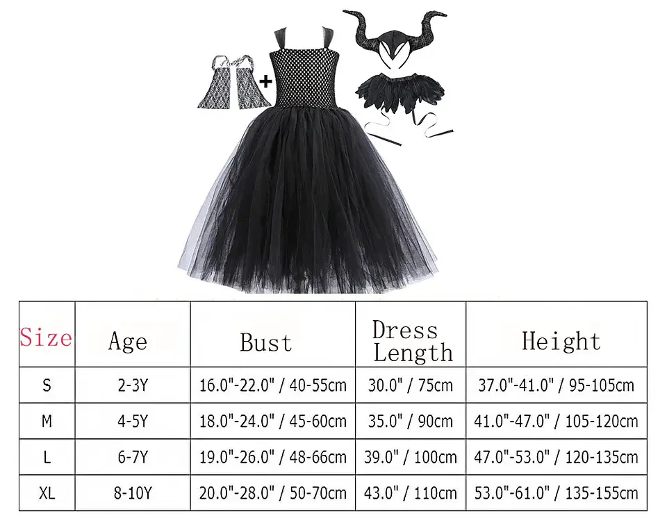 Evil Queen Black Tutu Dress – Halloween Villain 14