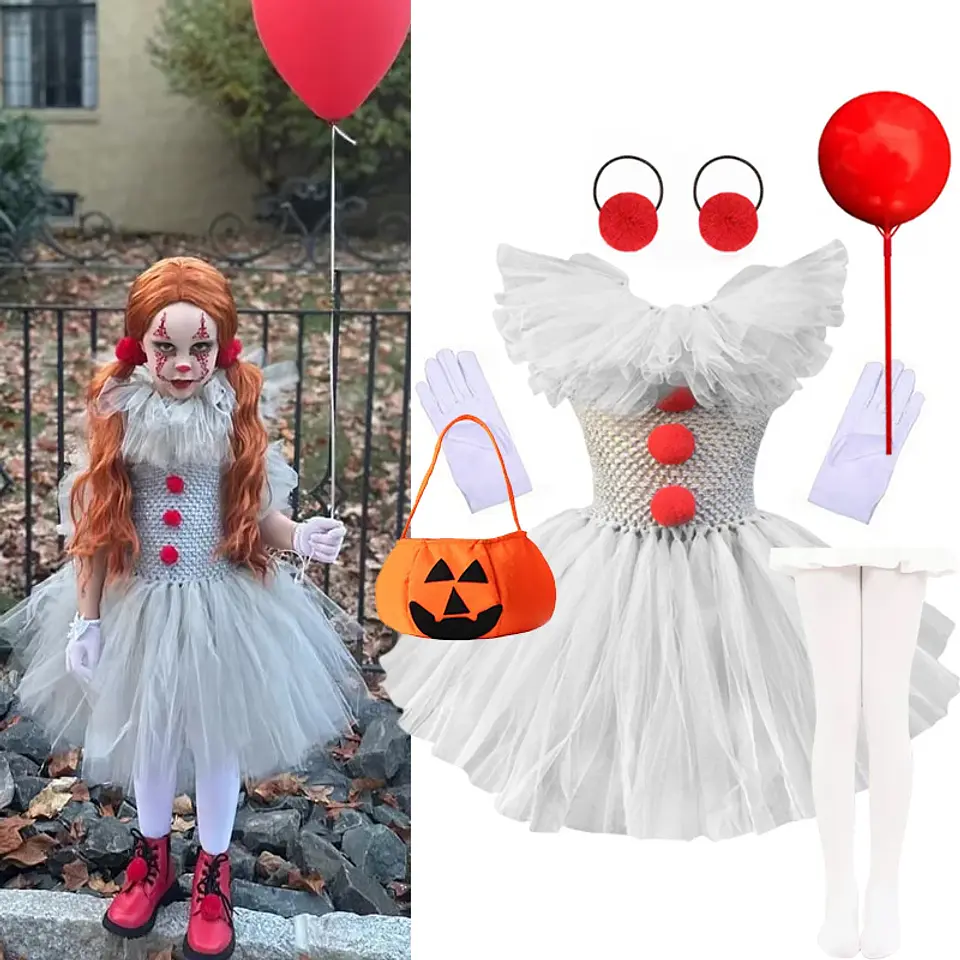 Grey Harlequin Tutu Costume Dress – Halloween Girls 6