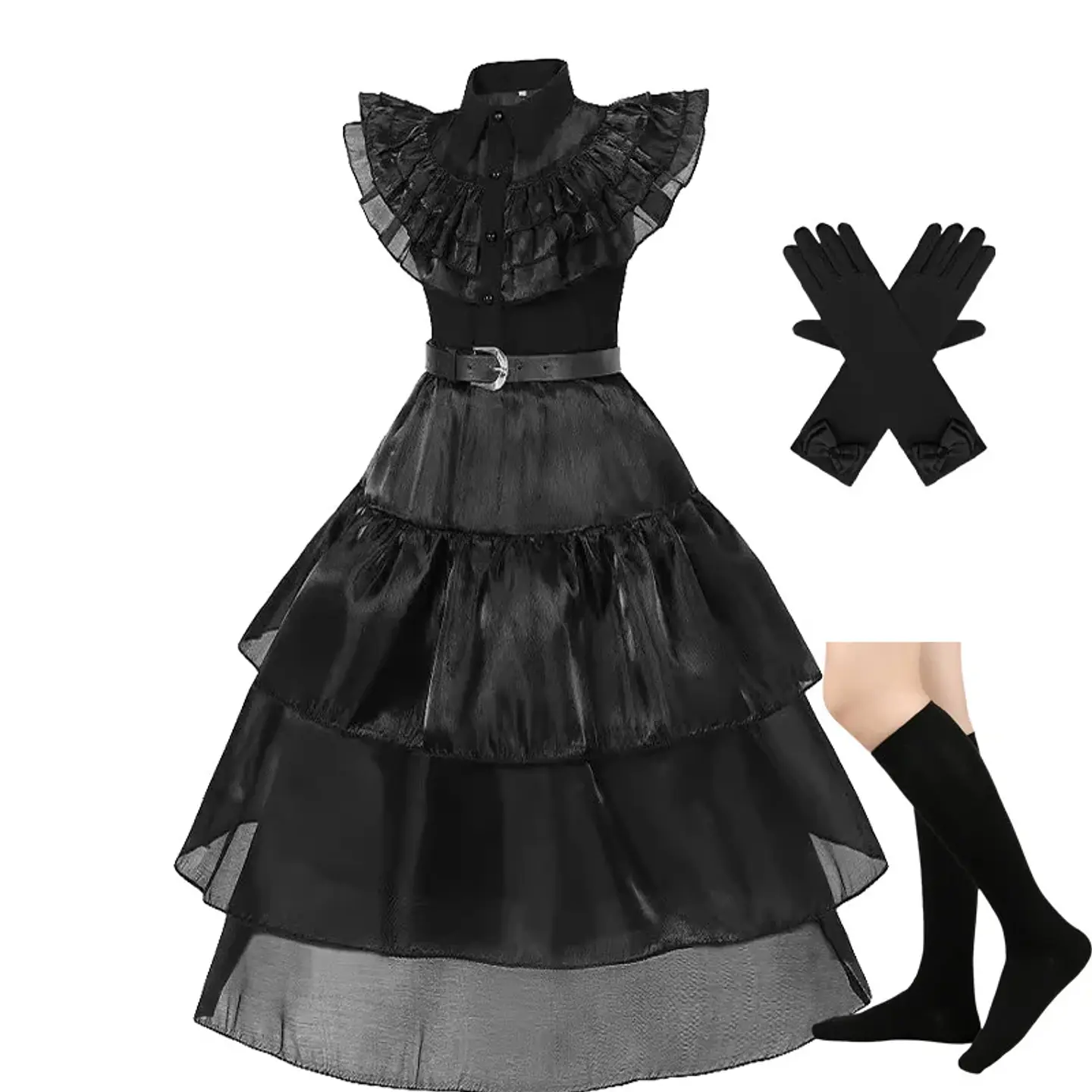 Black Gothic Costume Dress – Girls Halloween 8