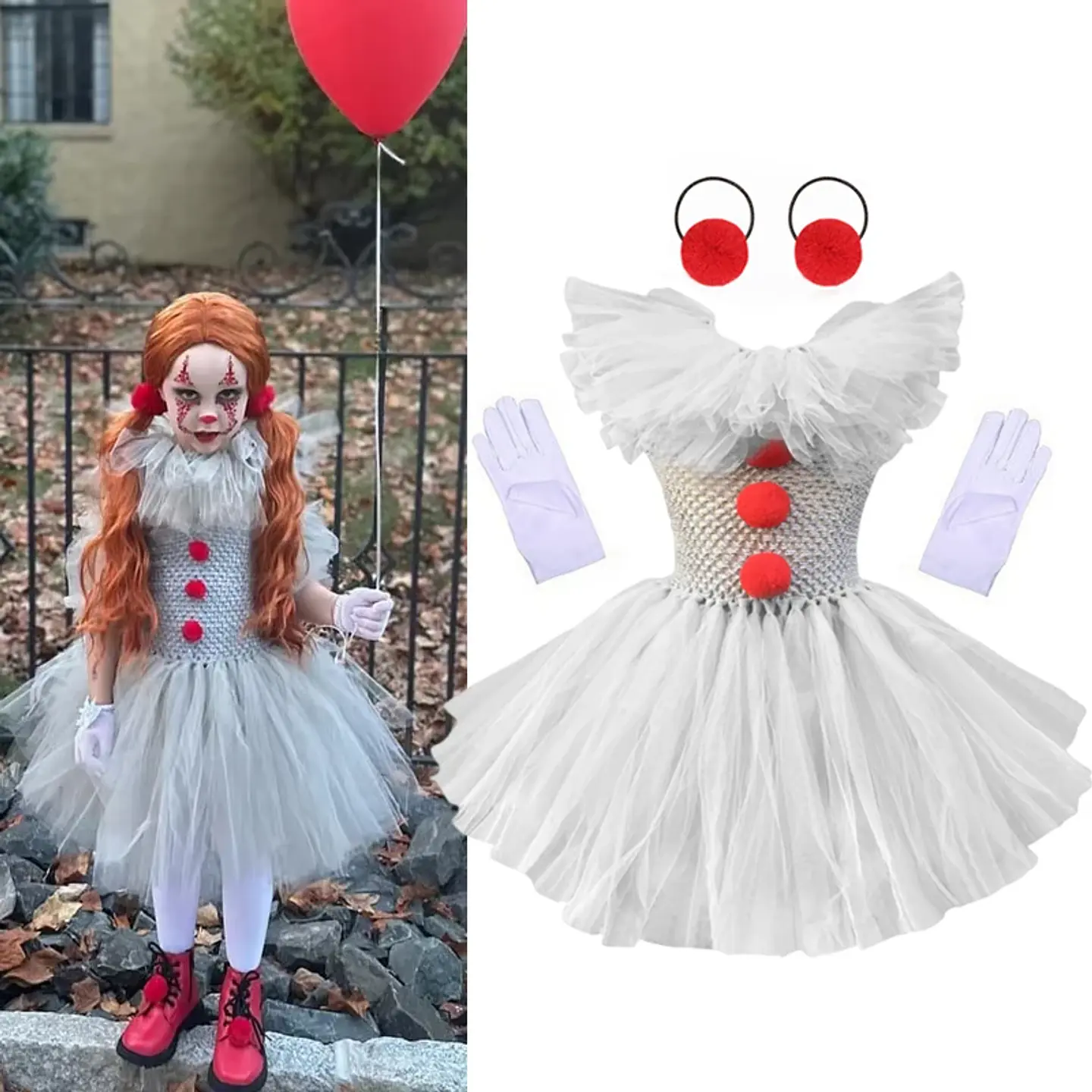 Grey Harlequin Tutu Costume Dress – Halloween Girls 8