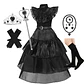 Black Gothic Costume Dress – Girls Halloween - thumbnail 11