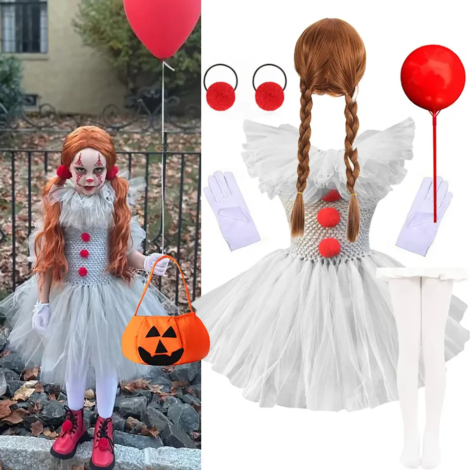 Grey Harlequin Tutu Costume Dress – Halloween Girls 10