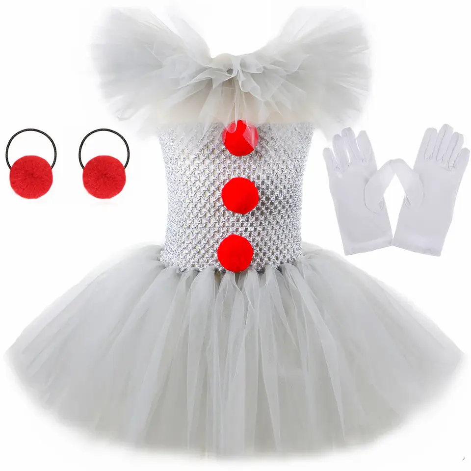 Grey Harlequin Tutu Costume Dress – Halloween Girls 12