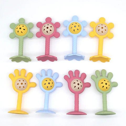 Silicone Rattle Teether Toy – Sensory Development