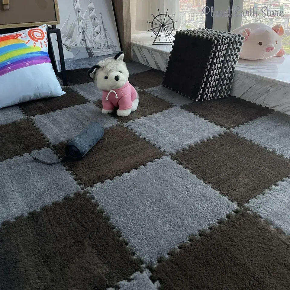 Plush Children's Floor Mat – EVA Foam Puzzle Tiles 4