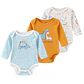 Cotton Baby Bodysuit Set – 3 Pieces Unisex - thumbnail 5