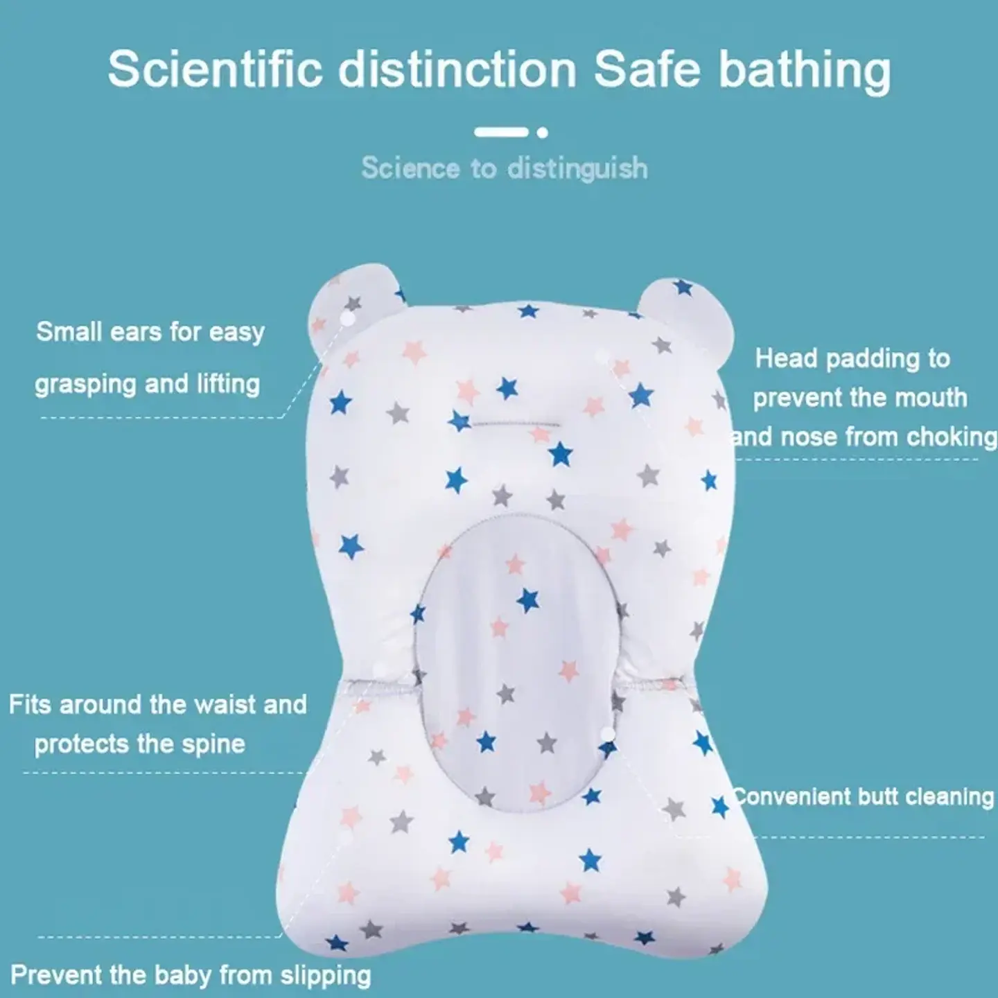 Baby Bath Support Seat – Foldable Floating Cushion 4