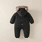 Fleece Hooded Crawling Suit – Baby Onesie - thumbnail 4