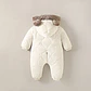 Fleece Hooded Crawling Suit – Baby Onesie - thumbnail 5