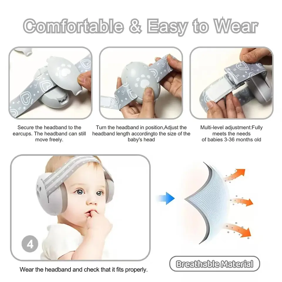 Infant Noise-Canceling Earmuffs – Hearing Protection 6