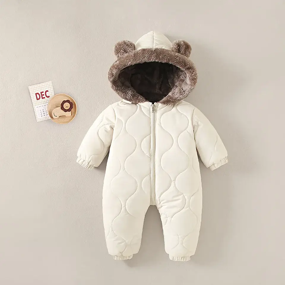 Fleece Hooded Crawling Suit – Baby Onesie 7