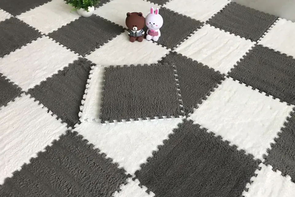 Plush Children's Floor Mat II – EVA Foam Puzzle Tiles 15
