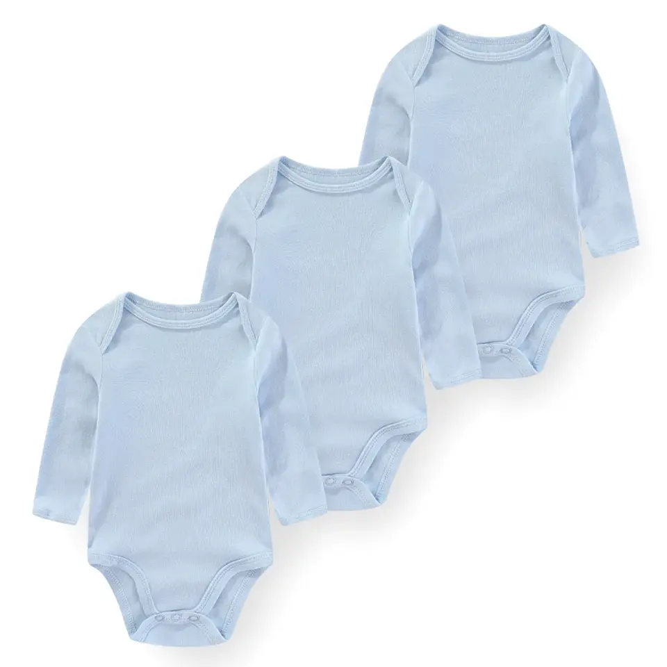 Cotton Baby Bodysuit Set – 3 Pieces Unisex 10