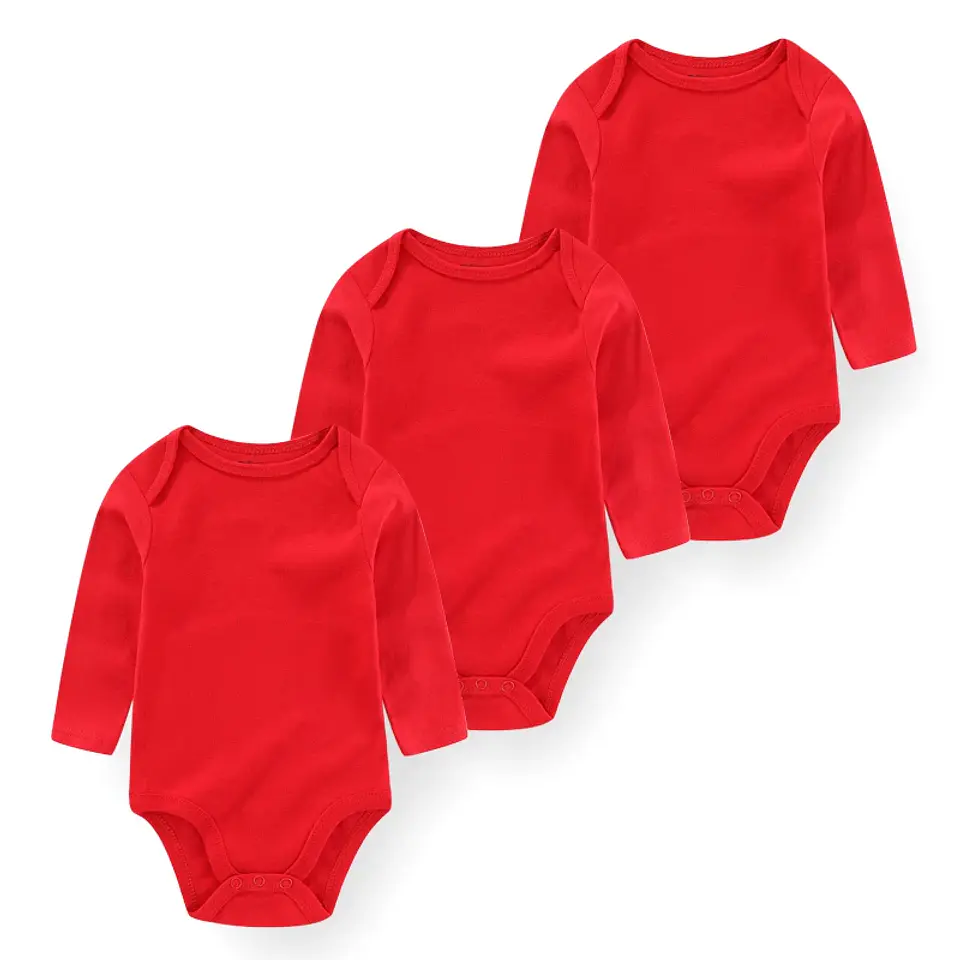 Cotton Baby Bodysuit Set – 3 Pieces Unisex 13