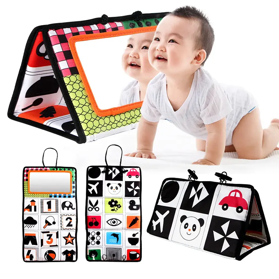 Crinkle Cloth Book & Tummy Time Mirror – Newborn 19