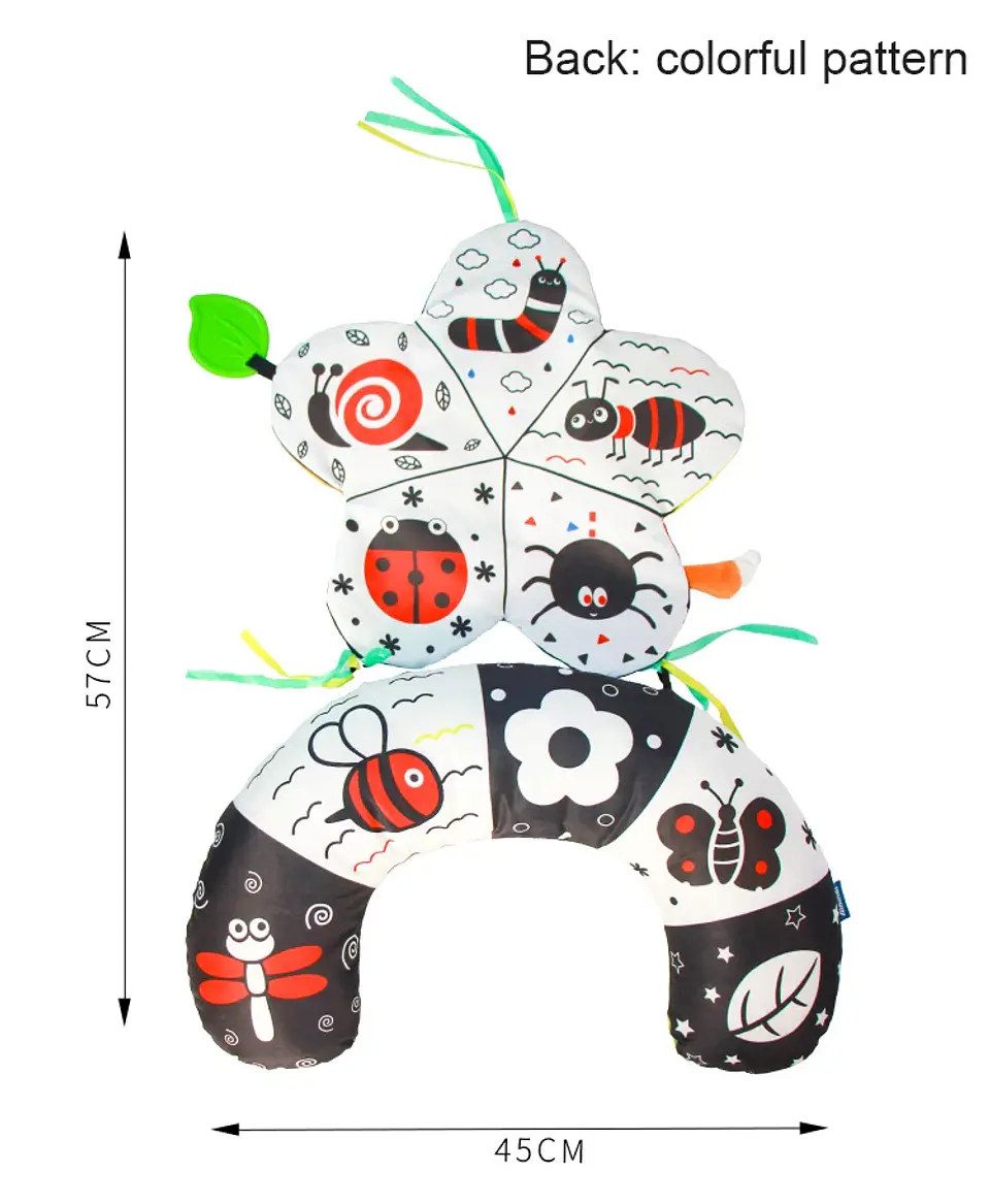 Tummy Time Pillow – High Contrast Black & White 17
