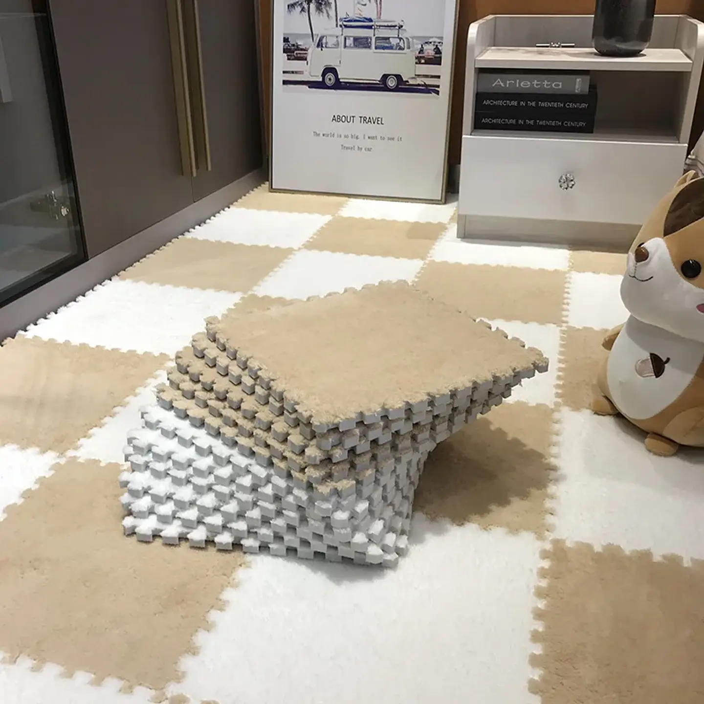 Plush Floor Mat – EVA Foam Puzzle Tiles 20pcs 22