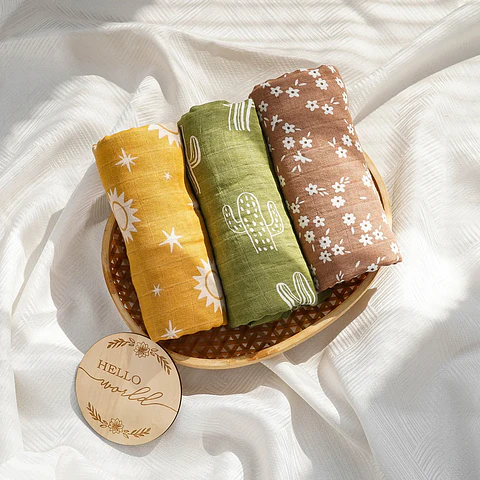 Muslin Bamboo Cotton Swaddle Blanket – Newborn Wrap