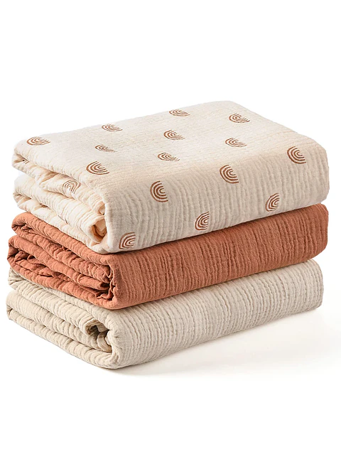 Muslin Receiving Blanket Set – 3 Pieces