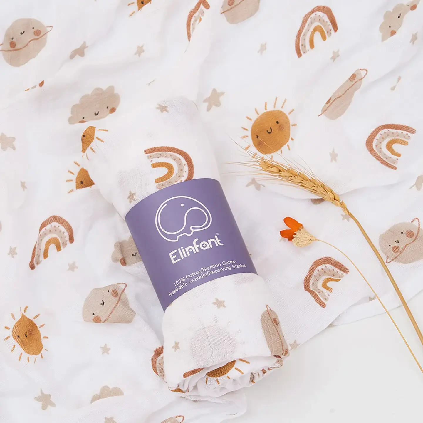 Muslin Swaddle Blanket Gift Set – 4 Pieces 2