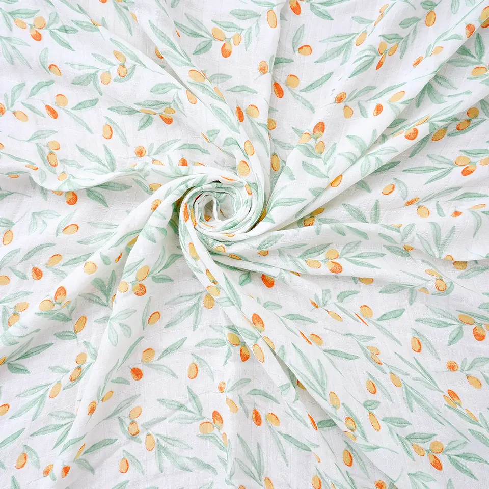 Bamboo Cotton Muslin Swaddle Blanket Set – 3 Pieces 3