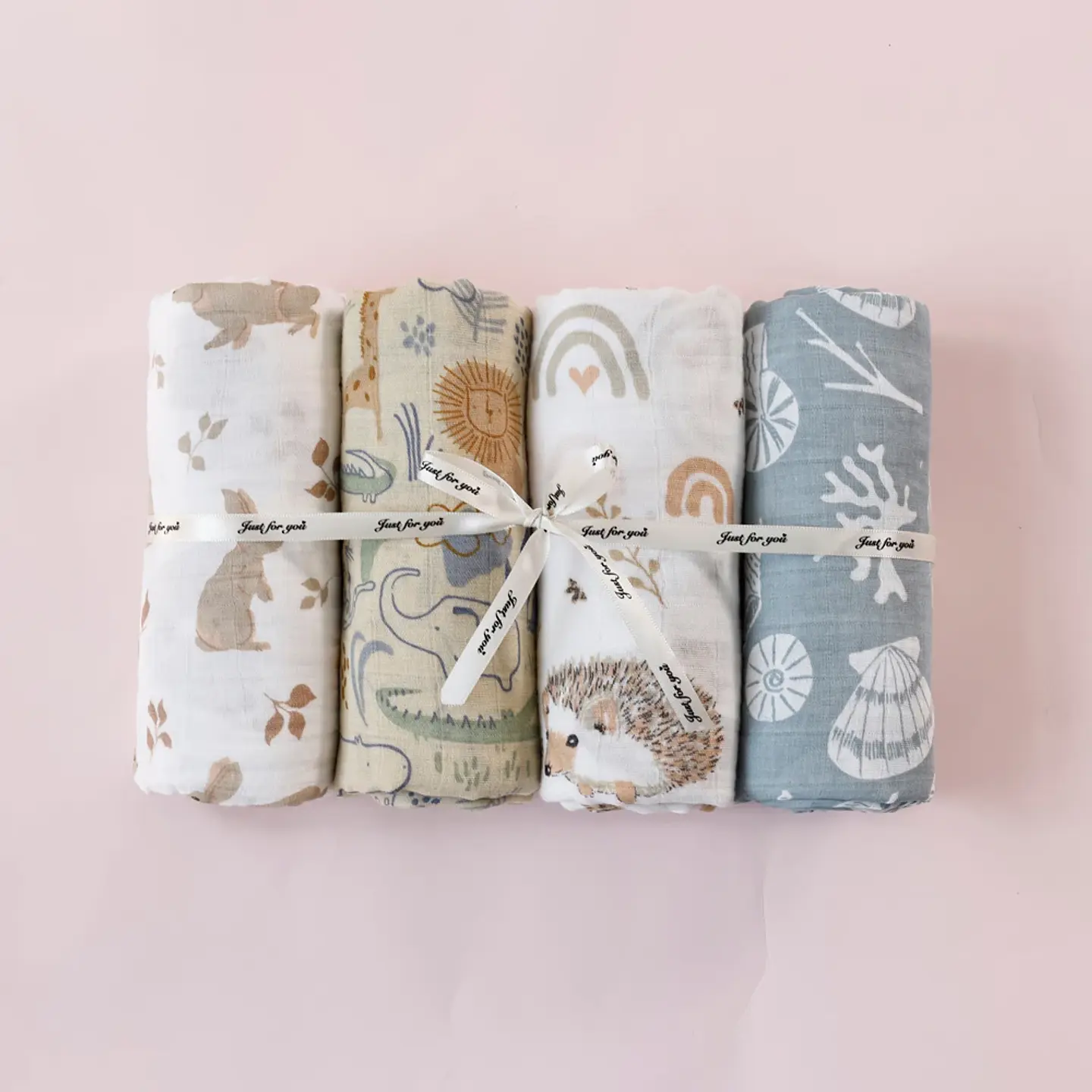 Muslin Swaddle Blanket Gift Set – 4 Pieces 8