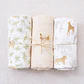 Bamboo Cotton Muslin Swaddle Blanket Set – 3 Pieces - thumbnail 7