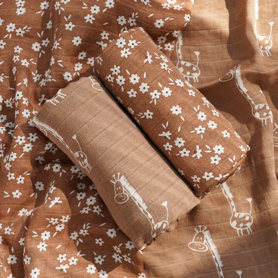 Muslin Bamboo Cotton Swaddle Blanket – Newborn Wrap 11