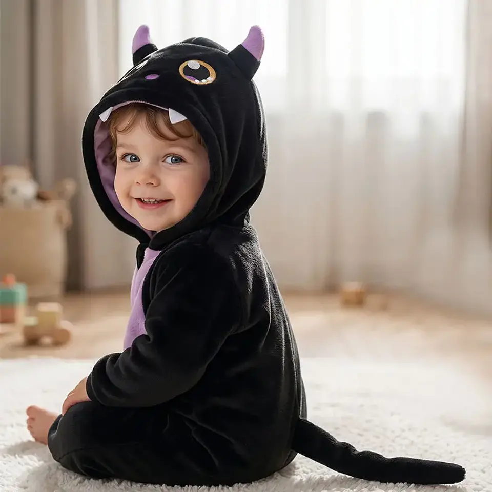 Cartoon Flannel Baby Romper – Animal Jumpsuit Costume 6