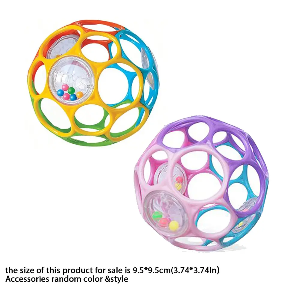Baby Grasping Ball Rattle – Bell Sensory Toy 11