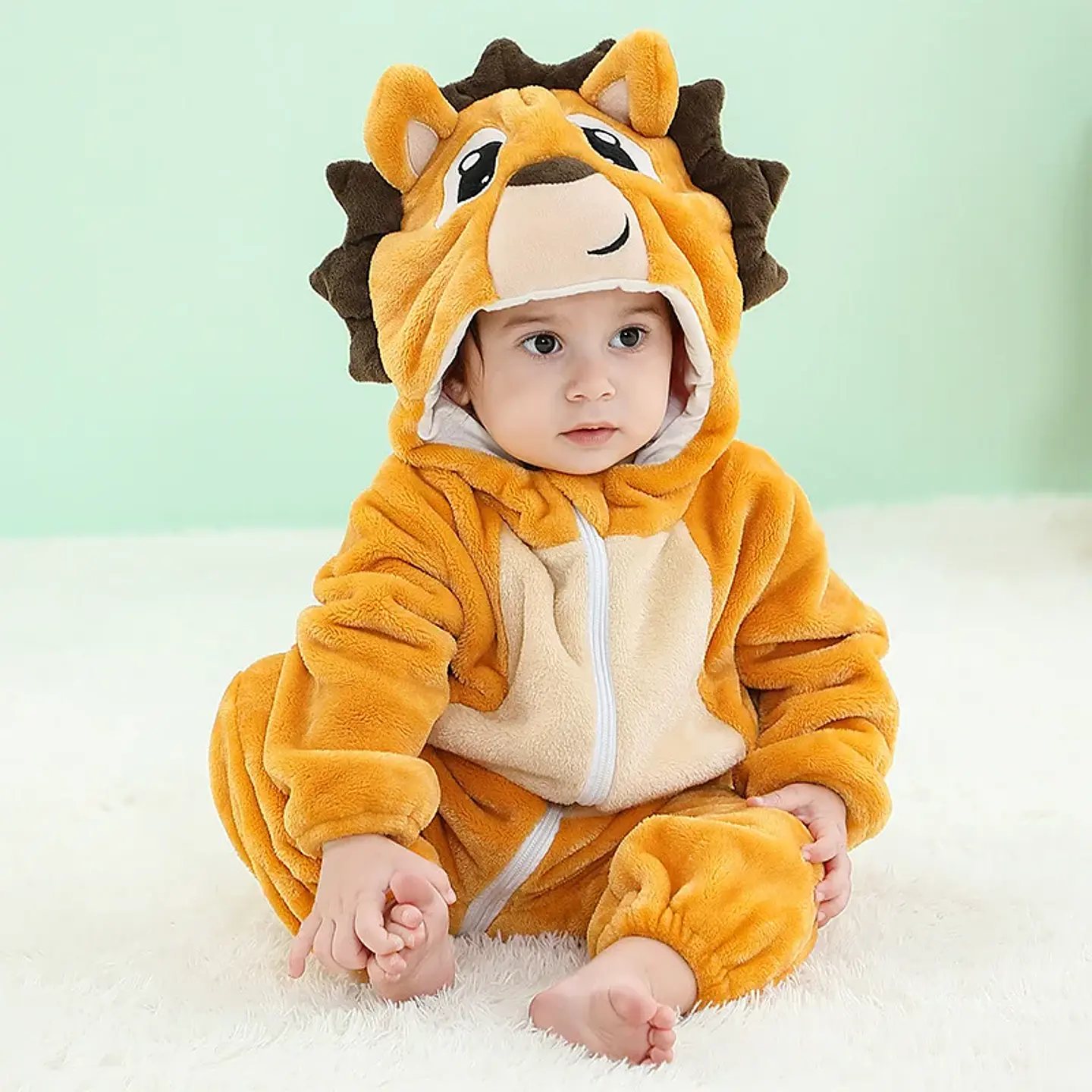 Cartoon Flannel Baby Romper – Animal Jumpsuit Costume 8
