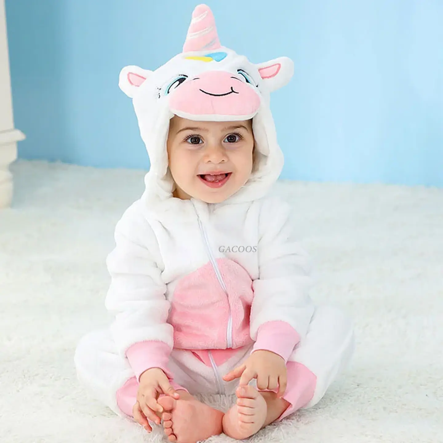 Cartoon Flannel Baby Romper – Animal Jumpsuit Costume 10
