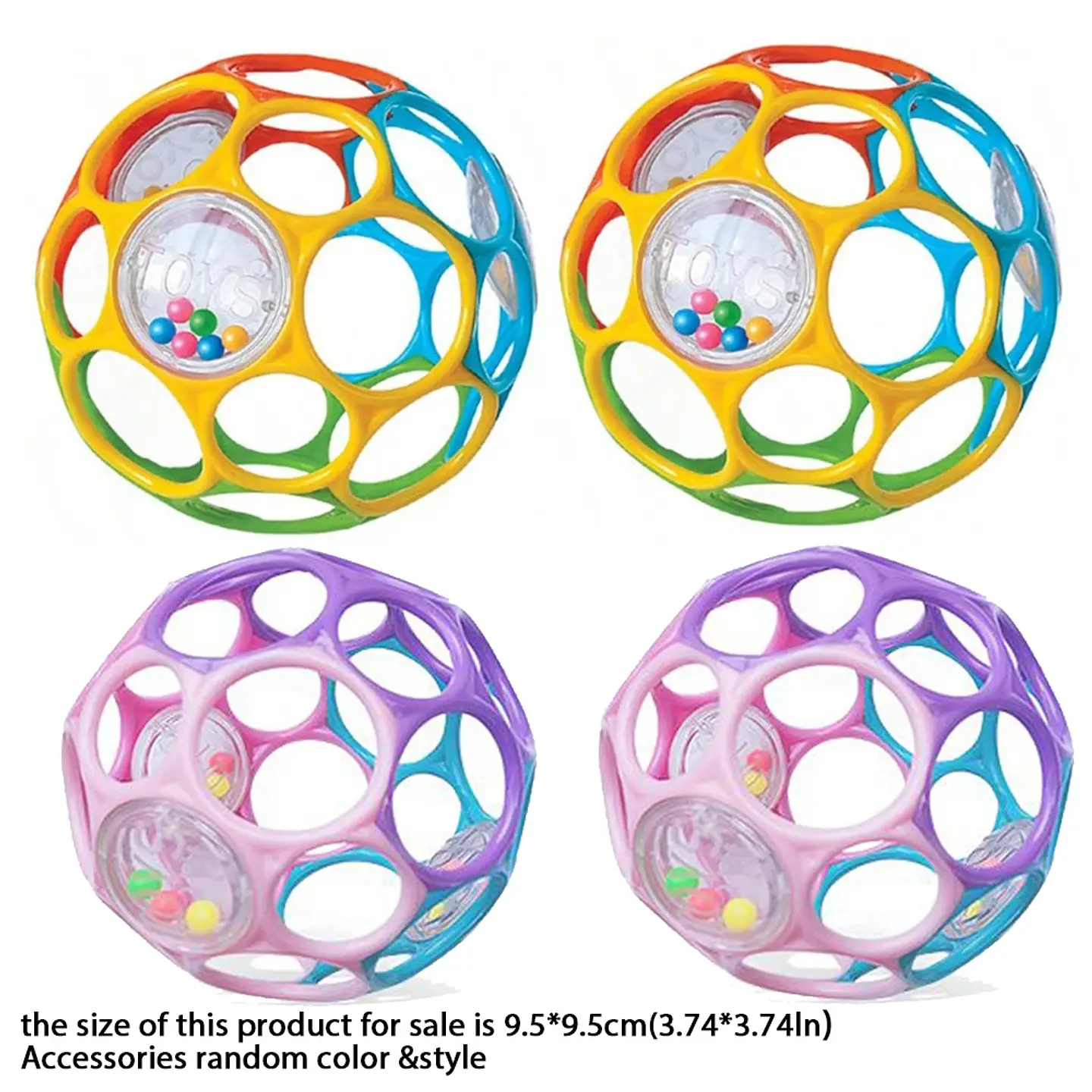 Baby Grasping Ball Rattle – Bell Sensory Toy 13
