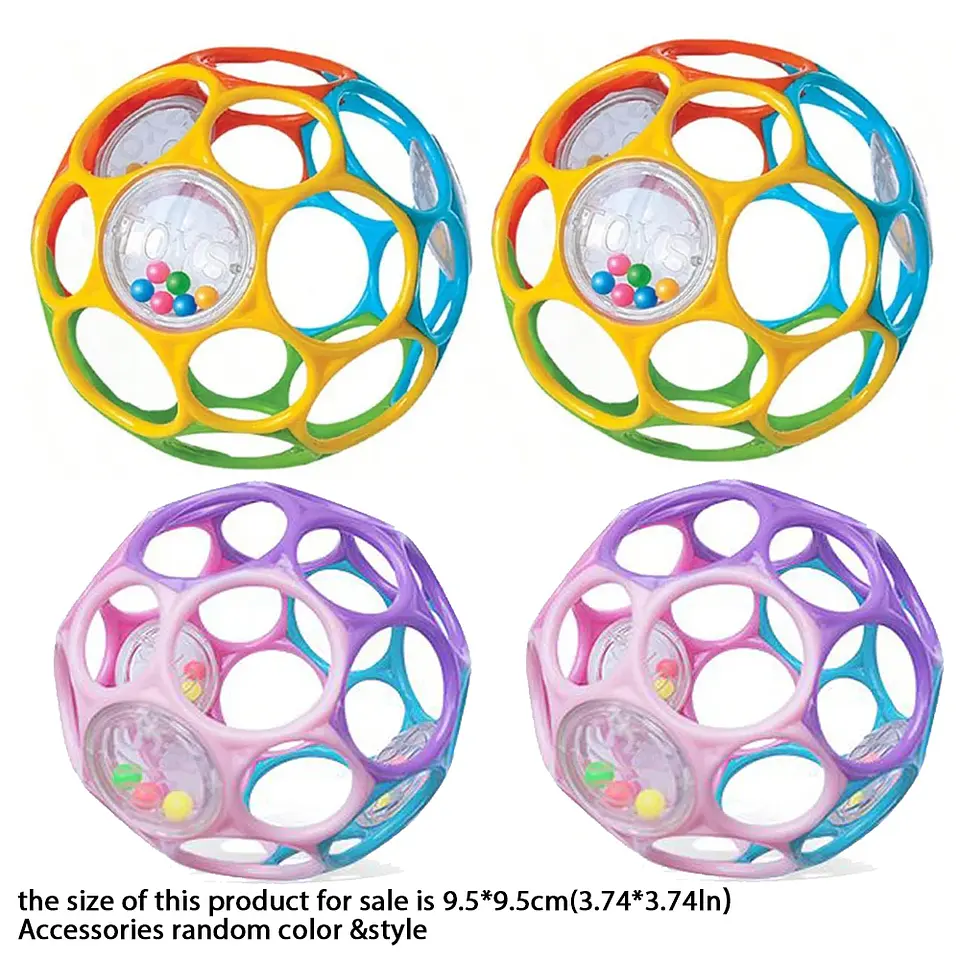 Baby Grasping Ball Rattle – Bell Sensory Toy 13
