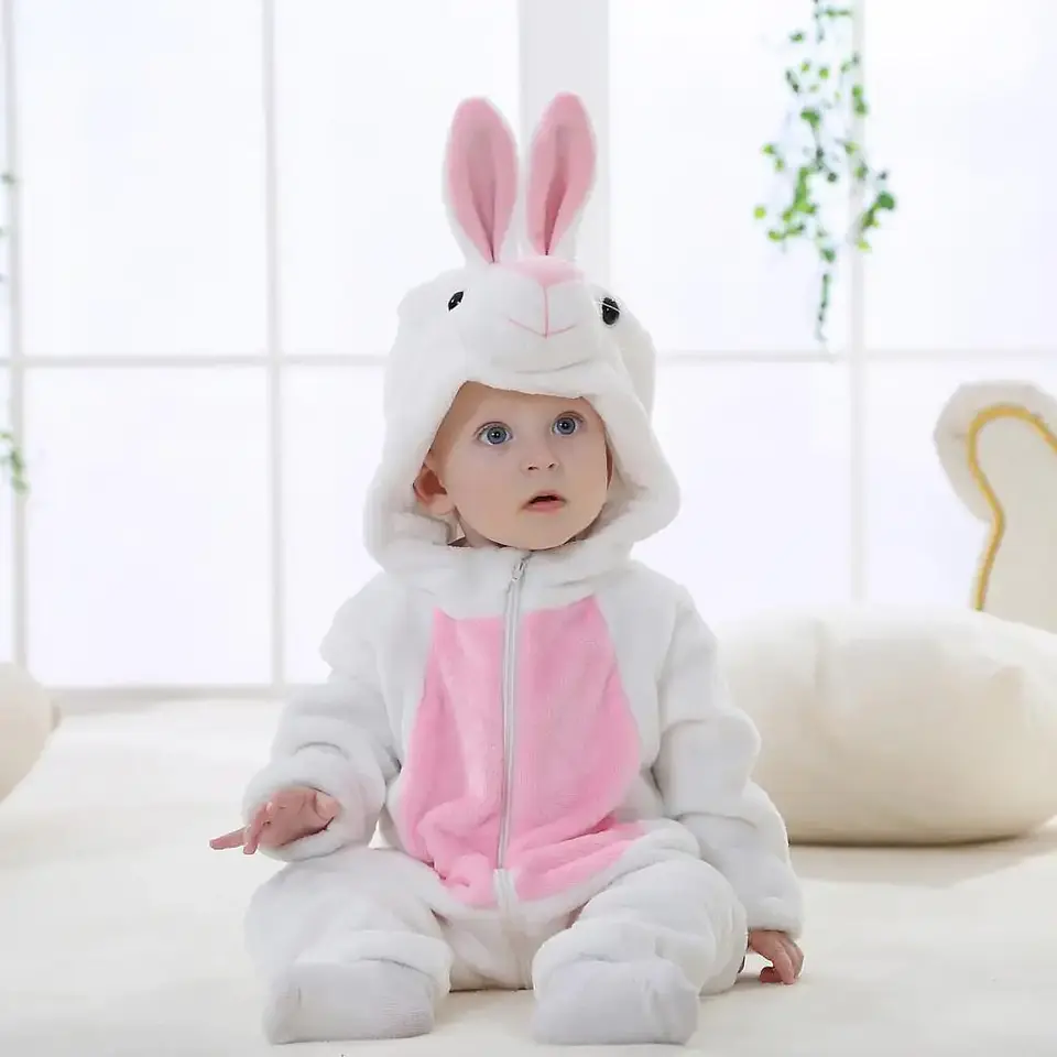 Cartoon Flannel Baby Romper – Animal Jumpsuit Costume 12