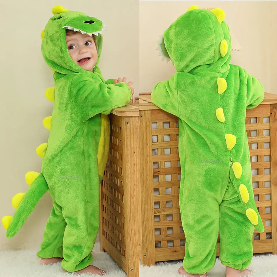 Cartoon Flannel Baby Romper – Animal Jumpsuit Costume 14