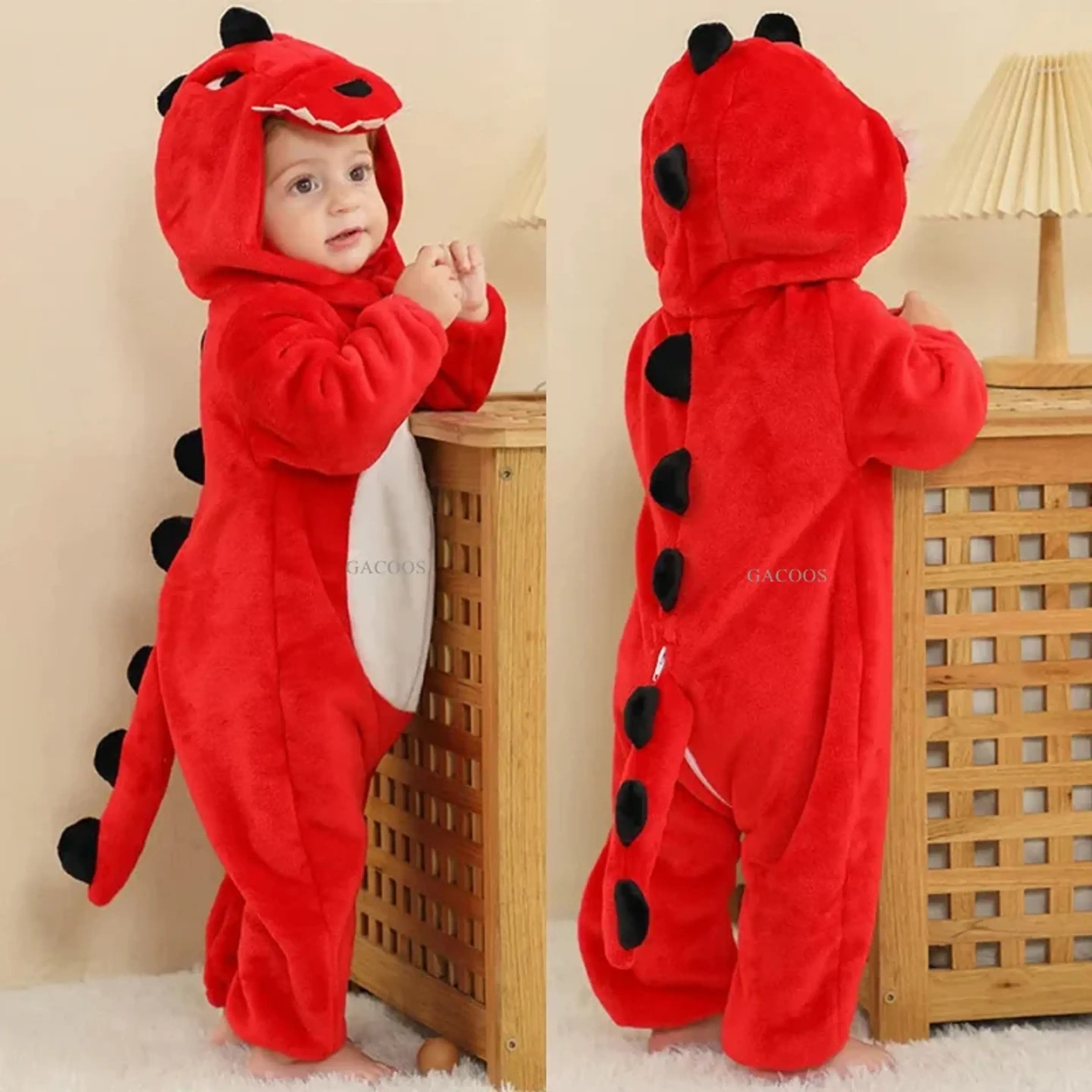 Cartoon Flannel Baby Romper – Animal Jumpsuit Costume 20