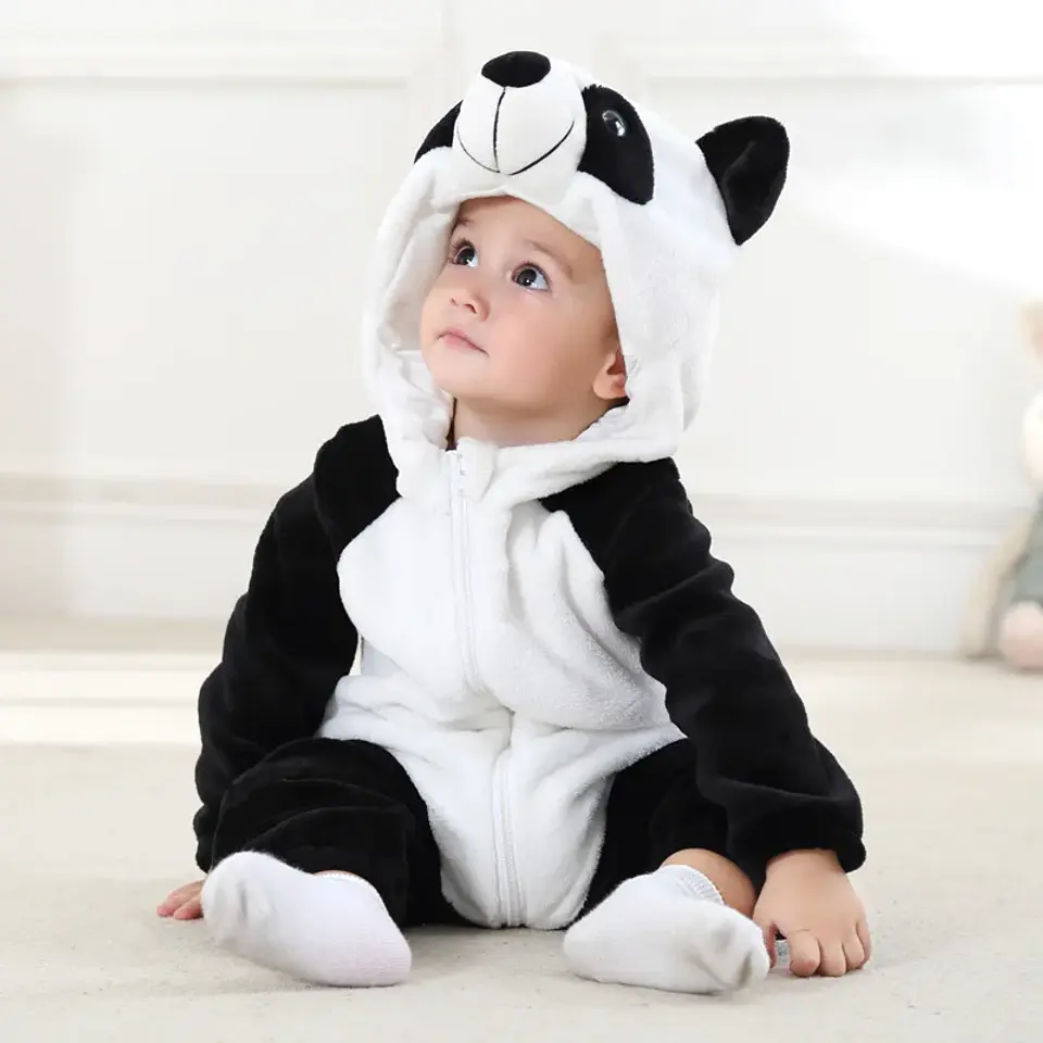 Cartoon Flannel Baby Romper – Animal Jumpsuit Costume 21