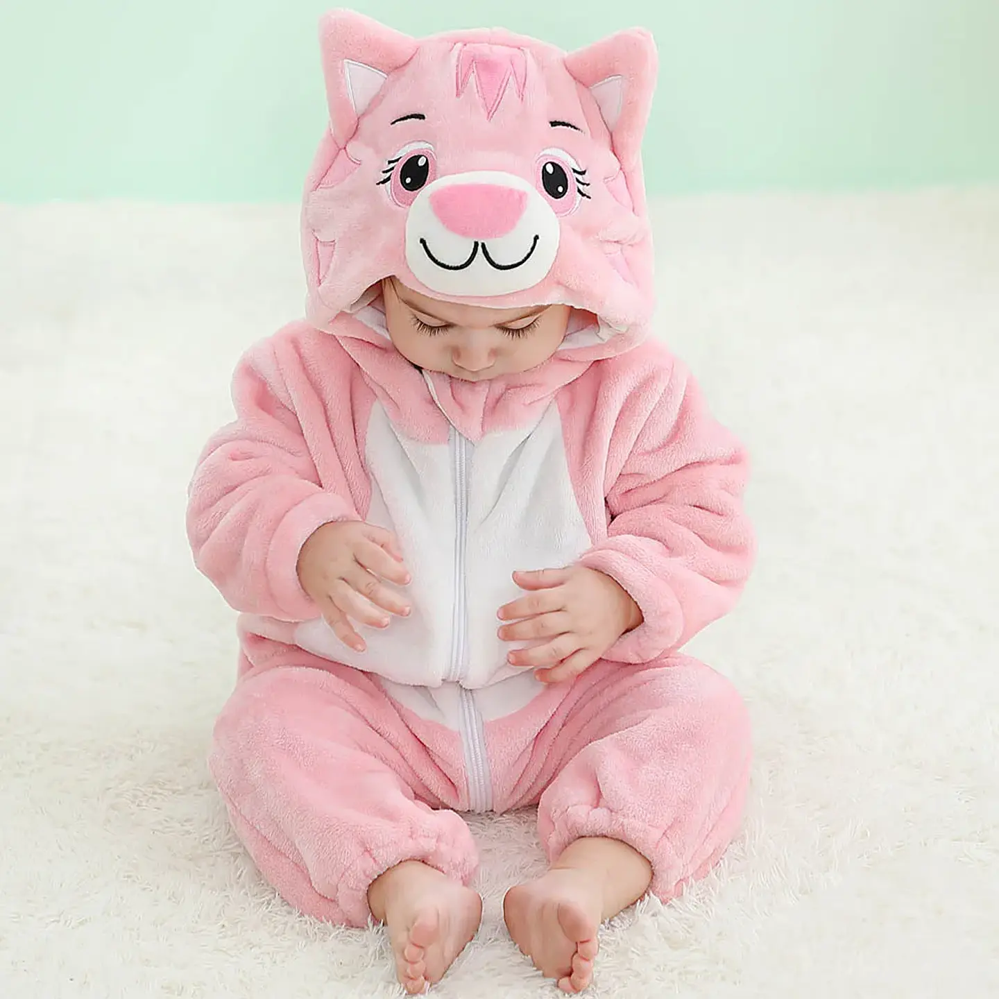 Cartoon Flannel Baby Romper – Animal Jumpsuit Costume 24
